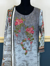 Pakistani linen Embroidered Salwar kameez Ready To Ship