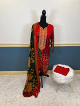 Pakistani Stitched Embroidered lawn Salwar kameez ready to ship