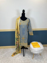 Pakistani Stitched Embroidered lawn Salwar kameez ready to ship