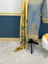 Pakistani Stitched Embroidered lawn Salwar kameez ready to ship