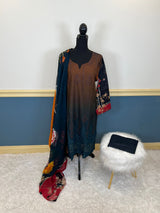 Pakistani Stitched Embroidered lawn Salwar kameez ready to ship