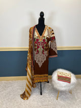 Pakistani Stitched Embroidered lawn Salwar kameez ready to ship