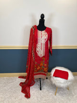 Pakistani Stitched Embroidered lawn Salwar kameez ready to ship