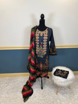 Pakistani Stitched Embroidered lawn Salwar kameez ready to ship