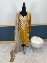 Pakistani Stitched Embroidered lawn Salwar kameez ready to ship