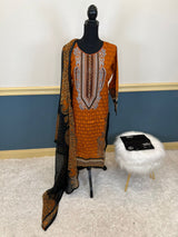 Pakistani Stitched Embroidered lawn Salwar kameez ready to ship