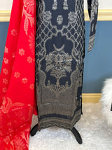 Pakistani Stitched Embroidered lawn Salwar kameez ready to ship