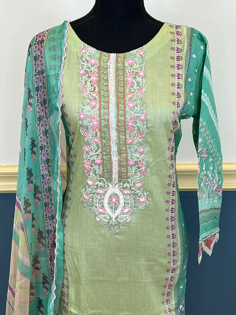 Pakistani Stitched Embroidered lawn Salwar kameez ready to ship