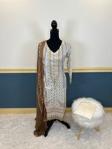 Pakistani Stitched Embroidered lawn Salwar kameez ready to ship