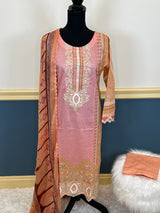 Pakistani Stitched Embroidered lawn Salwar kameez ready to ship