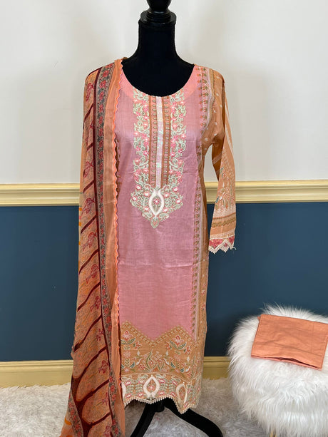 Pakistani Stitched Embroidered lawn Salwar kameez ready to ship