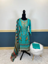 Pakistani Stitched Embroidered lawn Salwar kameez ready to ship