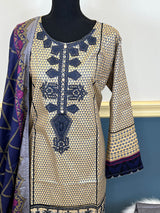 Pakistani Stitched Embroidered lawn Salwar kameez ready to ship