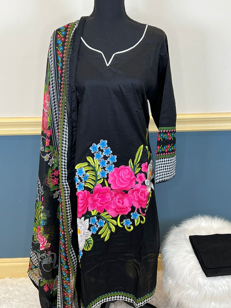 Pakistani Stitched Embroidered lawn Salwar kameez ready to ship