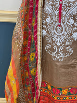 Pakistani Stitched Embroidered lawn Salwar kameez ready to ship