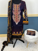 Pakistani Stitched Embroidered lawn Salwar kameez ready to ship