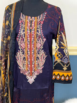 Pakistani Stitched Embroidered lawn Salwar kameez ready to ship