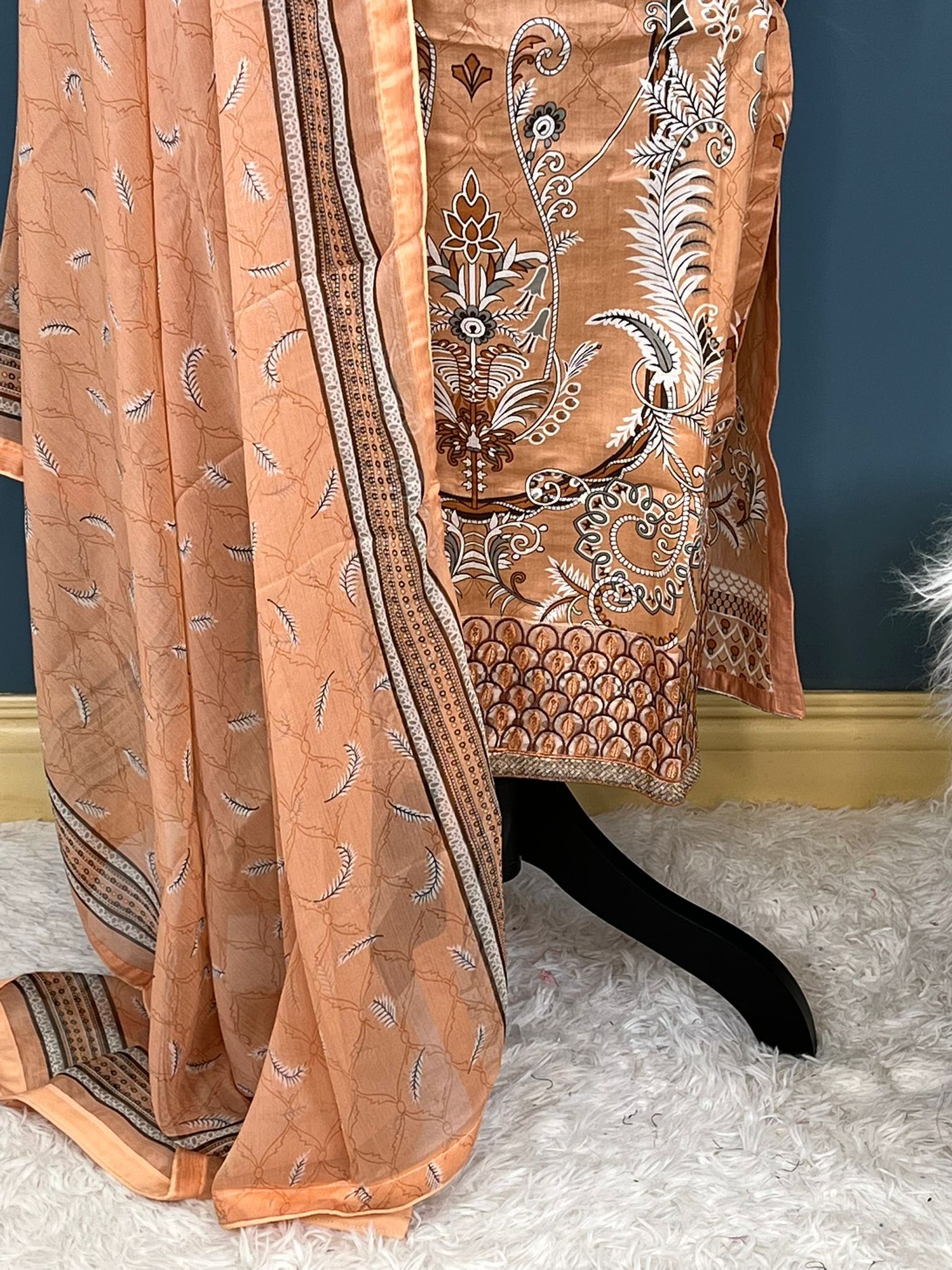 Pakistani Stitched Embroidered lawn Salwar kameez ready to ship