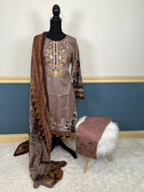Pakistani Stitched Embroidered lawn Salwar kameez ready to ship