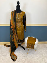 Pakistani Stitched Embroidered lawn Salwar kameez ready to ship