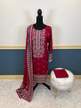 Pakistani Stitched Embroidered lawn Salwar kameez ready to ship