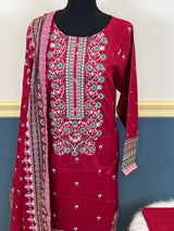 Pakistani Stitched Embroidered lawn Salwar kameez ready to ship