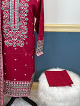 Pakistani Stitched Embroidered lawn Salwar kameez ready to ship