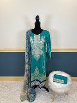 Pakistani Stitched Embroidered lawn Salwar kameez ready to ship