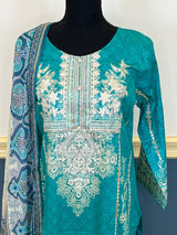 Pakistani Stitched Embroidered lawn Salwar kameez ready to ship
