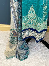 Pakistani Stitched Embroidered lawn Salwar kameez ready to ship