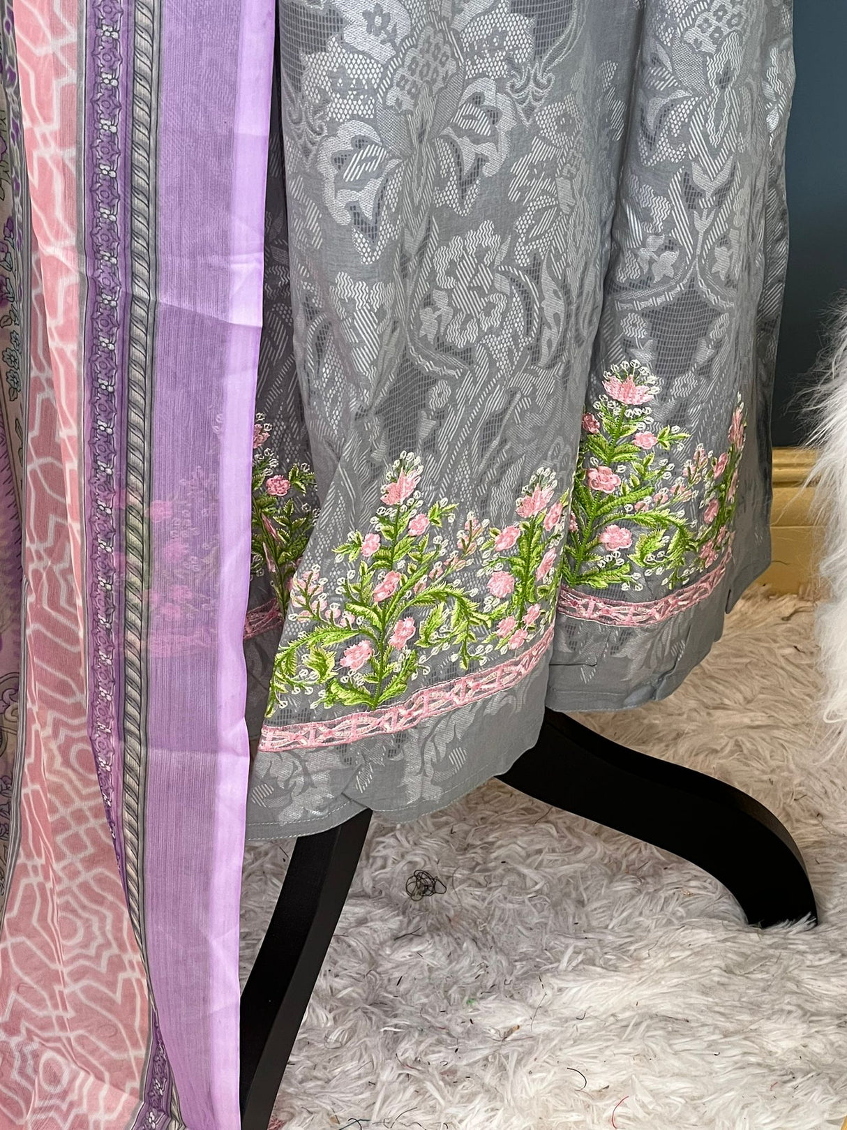 Indian Cotton Stitched Embroidery Suit Ready To Ship