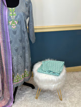 Indian Cotton Stitched Embroidery Suit Ready To Ship