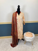 Indian Cotton Stitched Embroidery Suit Ready To Ship