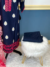 Indian Cotton Stitched Embroidery Suit Ready To Ship