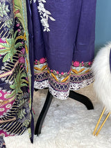 Indian Cotton Stitched Embroidery Suit Ready To Ship