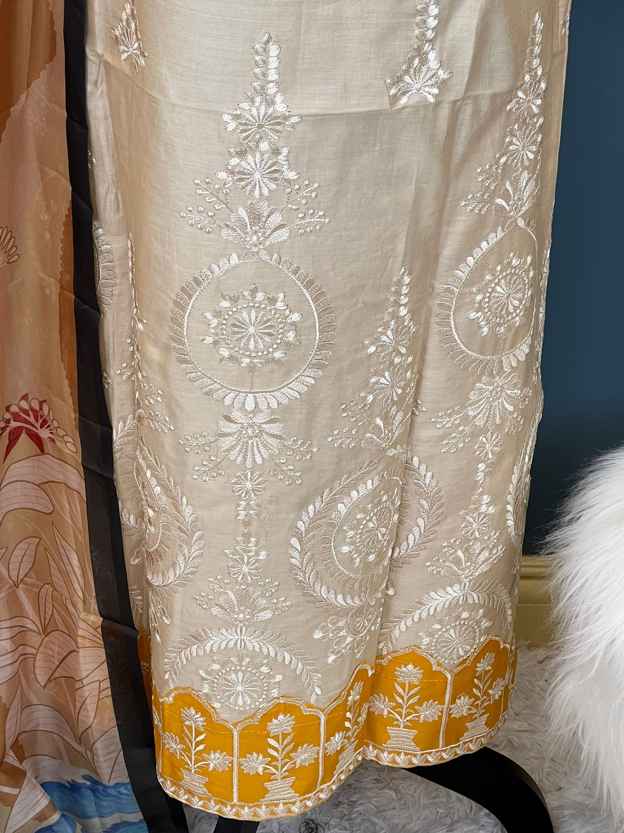 Indian Cotton Stitched Embroidery Suit Ready To Ship