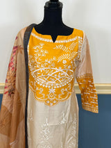 Indian Cotton Stitched Embroidery Suit Ready To Ship