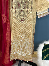Indian Cotton Stitched Embroidery Suit Ready To Ship