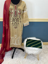 Indian Cotton Stitched Embroidery Suit Ready To Ship