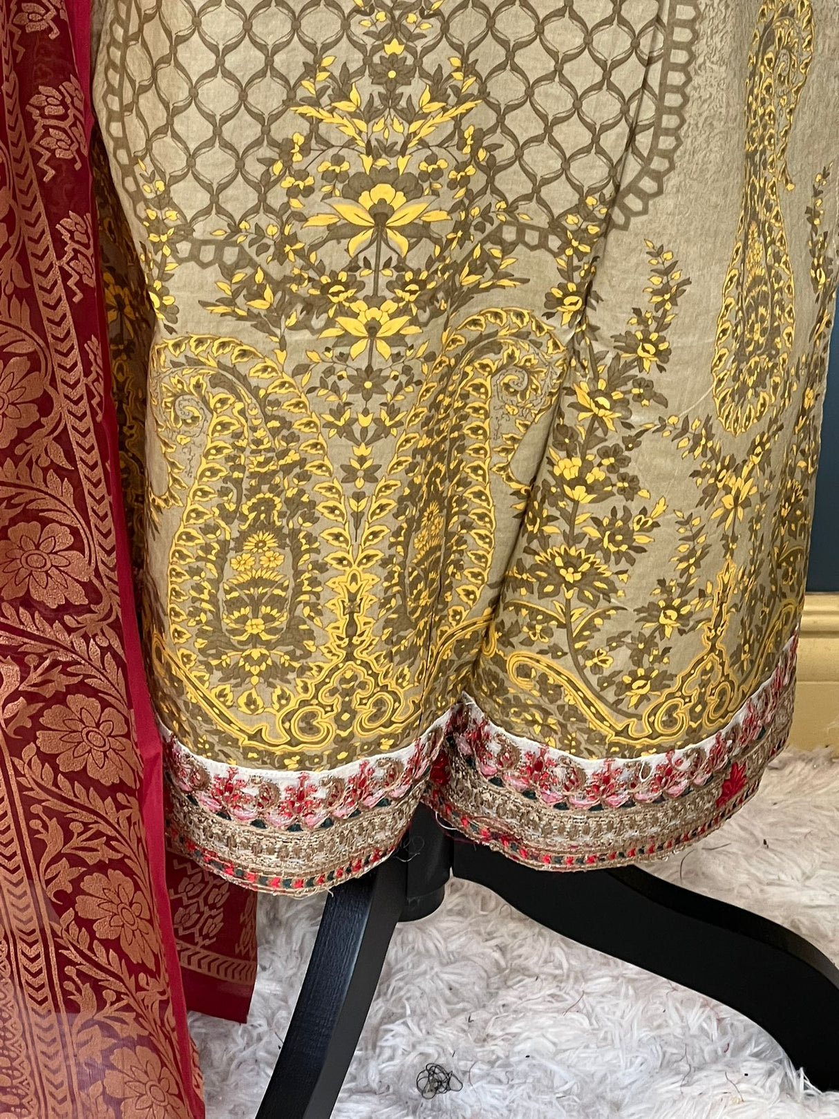 Indian Cotton Stitched Embroidery Suit Ready To Ship