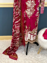 Indian Cotton Stitched Embroidery Suit Ready To Ship