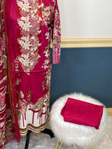 Indian Cotton Stitched Embroidery Suit Ready To Ship