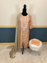 Indian Cotton Stitched Embroidery Suit Ready To Ship