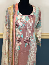 Indian Cotton Stitched Embroidery Suit Ready To Ship