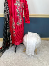 Indian Cotton Stitched Embroidery Suit Ready To Ship