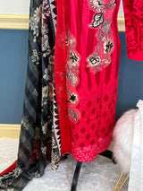 Indian Cotton Stitched Embroidery Suit Ready To Ship