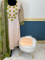 Indian Cotton Stitched Embroidery Suit Ready To Ship