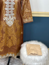 Indian Cotton Stitched Embroidery Suit Ready To Ship