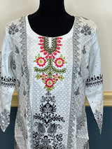 Indian Cotton Stitched Embroidery Suit Ready To Ship