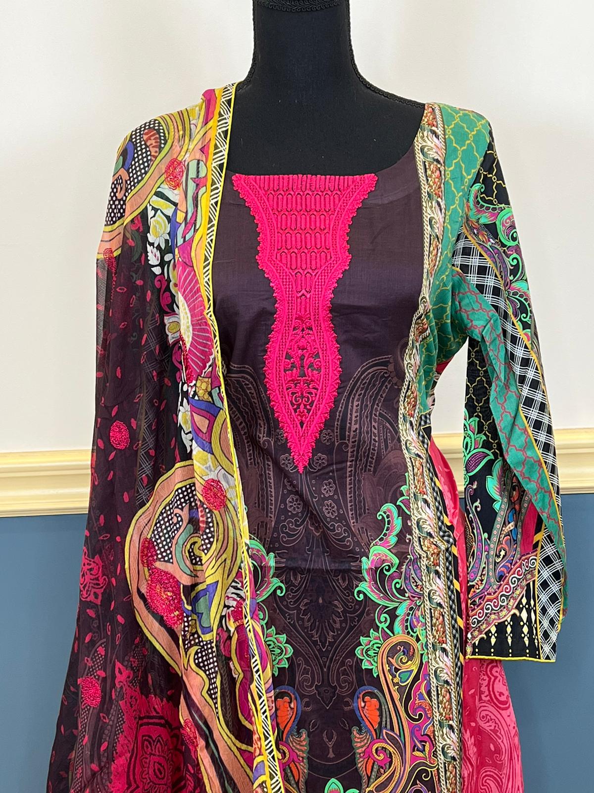 Pakistani Stitched Embroidered luxury lawn Dresses Ready To Ship